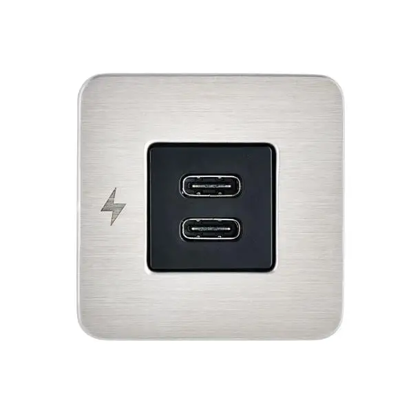 TILE-USB-C/USB-C ŞARJ SOKETİ, SİYAH ÇERÇEVE