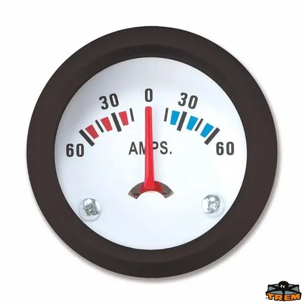 TREM ECO LINE AMPERMETRE.12V.BEYAZ.60-60AMP