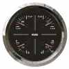 KUS Temiz Su + Pis Su + Gri Su + 12V Voltmetre 4lü Gösterge 111mm - Beyaz