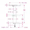 Barka Elekrikli, Kayar Plakalı Masa Ayağı. 12V. 2 Kademe-700mm