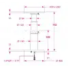 Barka Elektrikli, Döner Tablalı  Masa Ayağı. 24V. 2 Kademe - 732mm