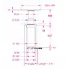 Barka Elektrikli, Gömme Masa Ayağı. 12V. 2 Kademe - 833mm