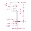 Barka Elektrikli, Gömme Masa Ayağı. Döner Plakalı.12V. 2 Kademe - 795mm