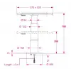Barka Elektrikli, Kayar Plakalı Masa Ayağı 24V. 2 Kademe - 700mm