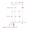 Barka Elektrikli Koltuk Ayağı. 24V.Tek Kademe - 595mm