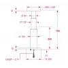Barka Elektrikli Masa Ayağı 12V. 2 Kademe - 700mm