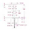 Barka Elektrikli Masa Ayağı. 12V. 3 Kademe - 700mm