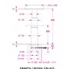 Barka Elektrikli Masa Ayağı, 24V. 2 Kademe - 650mm