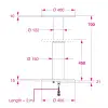 Barka Elektrikli Masa Ayağı. 24V. Tek Kademe - 700mm