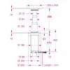 Barka Elektrikli Masa Ayağı. Gömme. 12V. 3 Kademe - 785mm