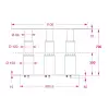 Barka Elektrikli Üçlü Masa Ayağı.12V.2 Kademe - 700mm