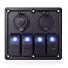 BFY Sigortalı Switch Panel USB + 12V Çakmaklık, 4 Anahtarlı