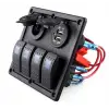 BFY Sigortalı Switch Panel USB + 12V Çakmaklık, 4 Anahtarlı