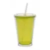 Gimex büyük bardak, pipetli limon yeşili