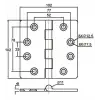Menteşe Paslanmaz Çelik 102x102 mm