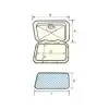 Nuova Rade Topline Plastik Kapak  353x606 mm Kilitsiz