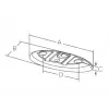 Paslanmaz Çelik Koç Boynuzu 155x54 mm