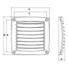 PLASTİK HAVALANDIRMA 118X118MM BEYAZ