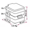 Portatif tuvalet 20 L.