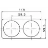 Priz montaj braketleri GRİ 3 LÜ 59,5X178,5MM
