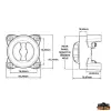 T-Power Dual Circuit Akü Şalteri 32V/350A