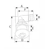 TANK HAVALANDIRMA, 90°,Ø16MM GİRİŞ, PLASTİK