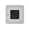 TILE-USB-A/USB-C ŞARJ SOKETİ, PASL. ÇERÇEVE
