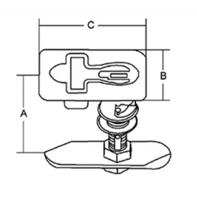 Gömme kulp, kare 79X96mm