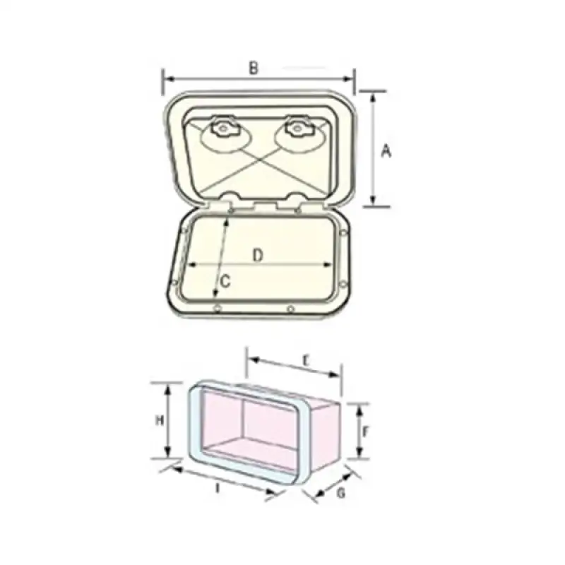 Nuova Rade Plastik Dolap, Beyaz, 180° Açılır, 460x510 mm