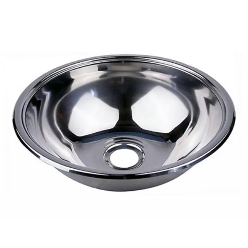 Tekne - Karavan için Krom Evye Lavabo, Ø 26cm, Derinlik: 9cm