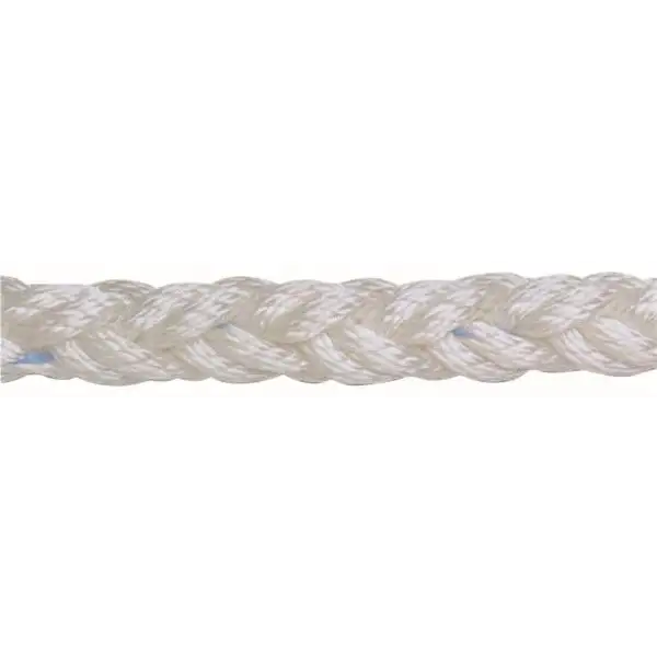 Beyaz polyester 8 kollu halat, 24mm