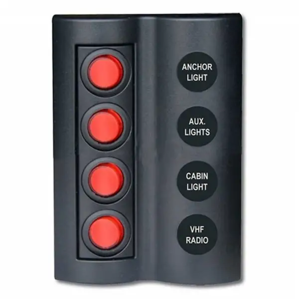 BFY Marin Sigortalı Switch Panel - 4 Anahtarlı