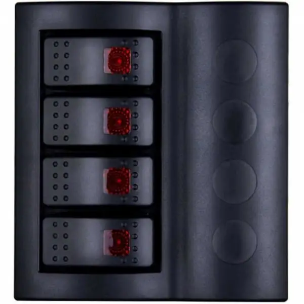 BFY Otomatik Sigortalı ve Işıklı Switch Panel - 8 Anahtarlı