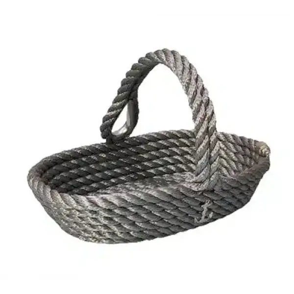 CaptainRA Kulplu Eşya Sepeti (oval) Gri