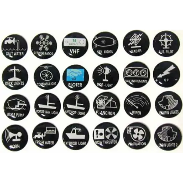 Kontrol Panelleri İçin Yapışkanlı Çıkartma 24 Ad.S