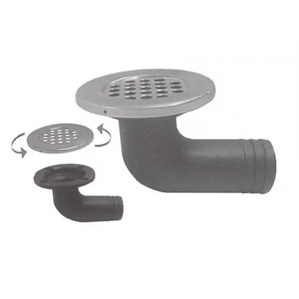 Krom Flanşlı Plastik Yer Süzgeçi 38 mm