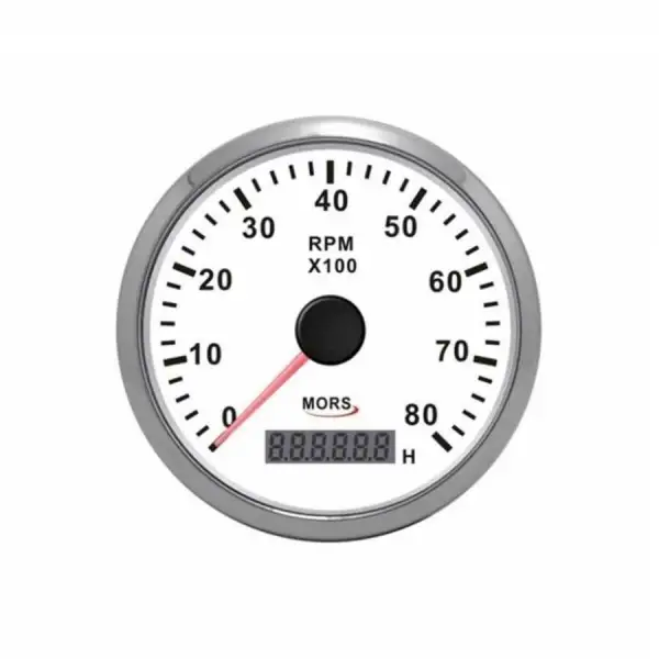 MORS Devir Göstergesi ve Motor Saati 8000RPM - Beyaz