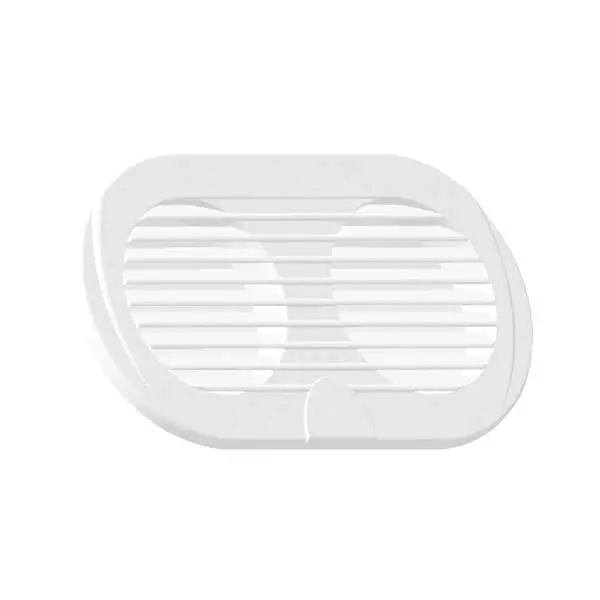 PLASTİK HAVALANDIRMA, Ø3, 195X105mm, BEYAZ. İKİLİ