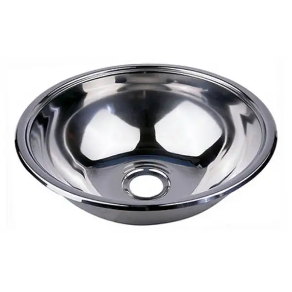 Tekne - Karavan için Krom Evye Lavabo, Ø 26cm, Derinlik: 9cm