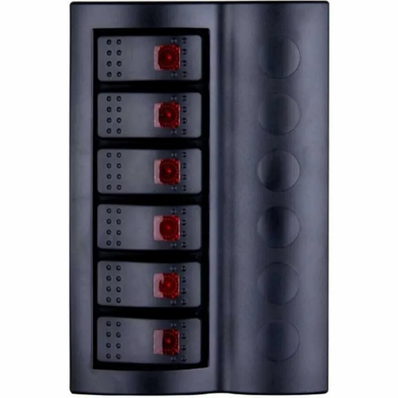 BFY Otomatik Sigortalı ve Işıklı Switch Panel - 6 Anahtarlı
