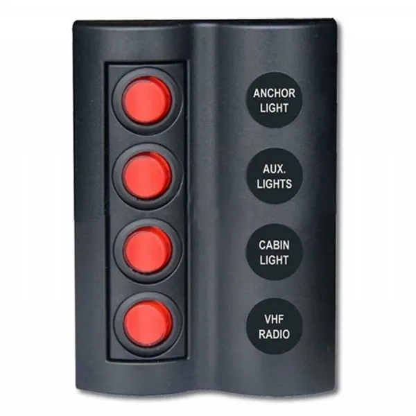 BFY Marin Sigortalı Switch Panel - 6 Anahtarlı