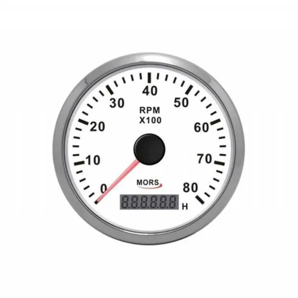MORS Devir Göstergesi ve Motor Saati 8000RPM - Beyaz