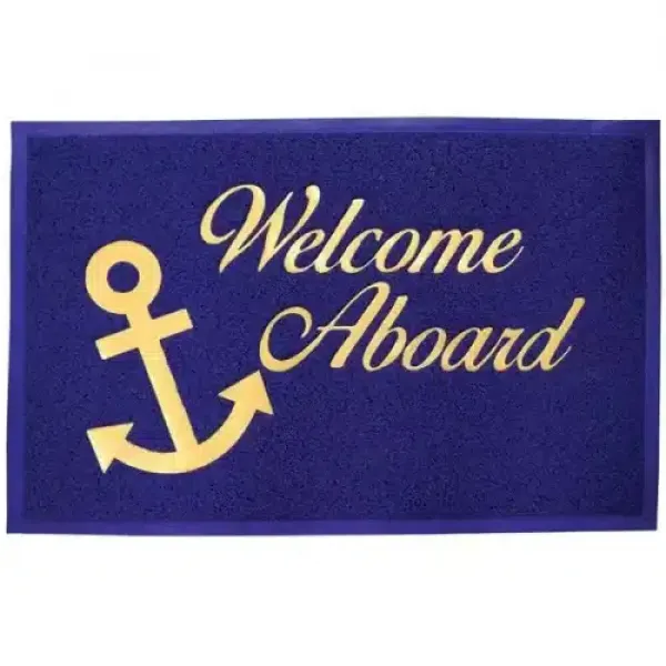 WelcomeMat,Destek Yüzlü,Pvc Mavi 40 X 90Cm