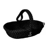 CaptainRA Kulplu Eşya Sepeti (oval) Siyah