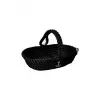 CaptainRA Kulplu Eşya Sepeti (oval) Siyah