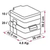 Portatif tuvalet 20 L.