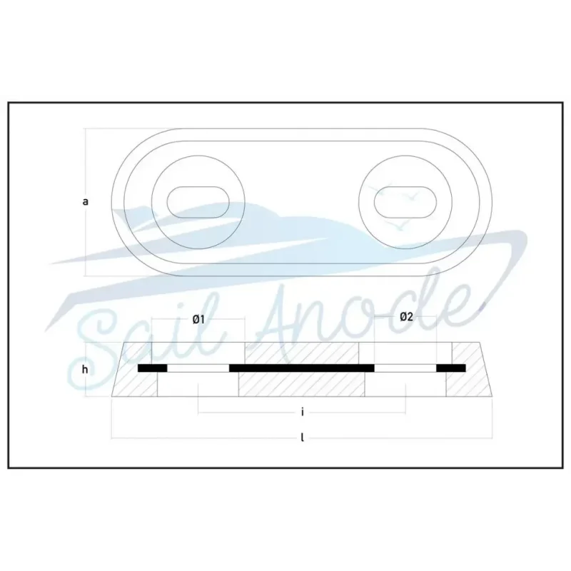 Vetus Tip Tutyalar Çinko Sail Anode 80