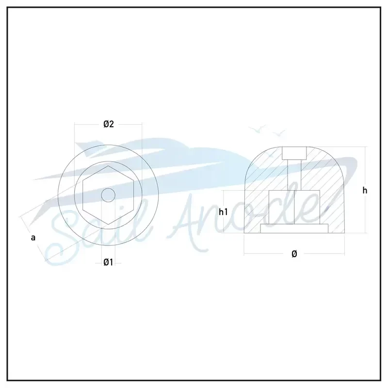 Baş Pervane Tutyalar Side Power Çinko Sail Anode 185