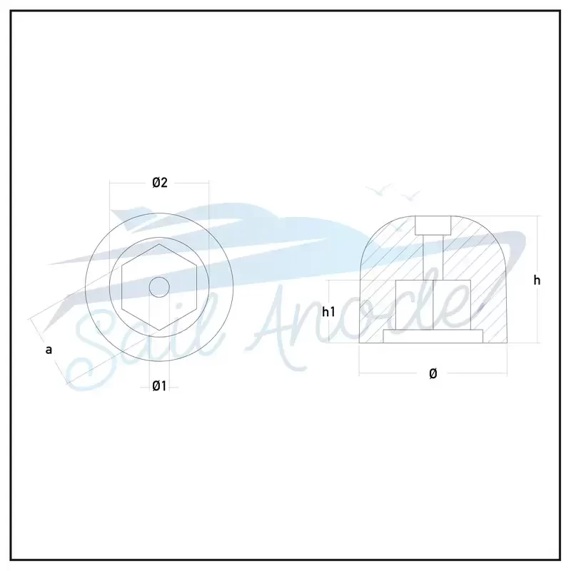 Baş Pervane Tutyalar Side Power Çinko Sail Anode 75