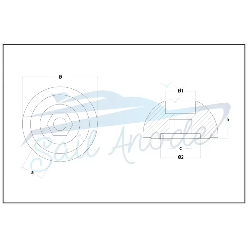 Baş Pervane Tutyalar Quick Çinko Sail Anode 3606